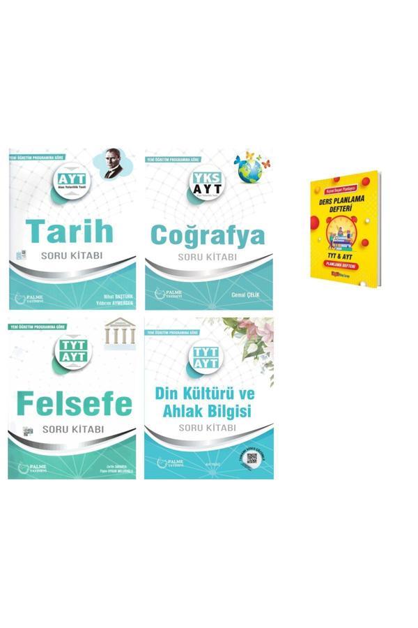 Palme Yayınevi Ayt Tarih Coğrafya (Tyt-Ayt) Felsefe Ve Din Soru Kitabı 4Lü Set - Palme Yayınları - Image 1