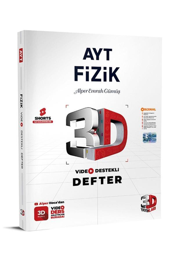3D Yayınları 3D Ayt Fizik Defter Video Destekli - 3D Yayınları - Image 1