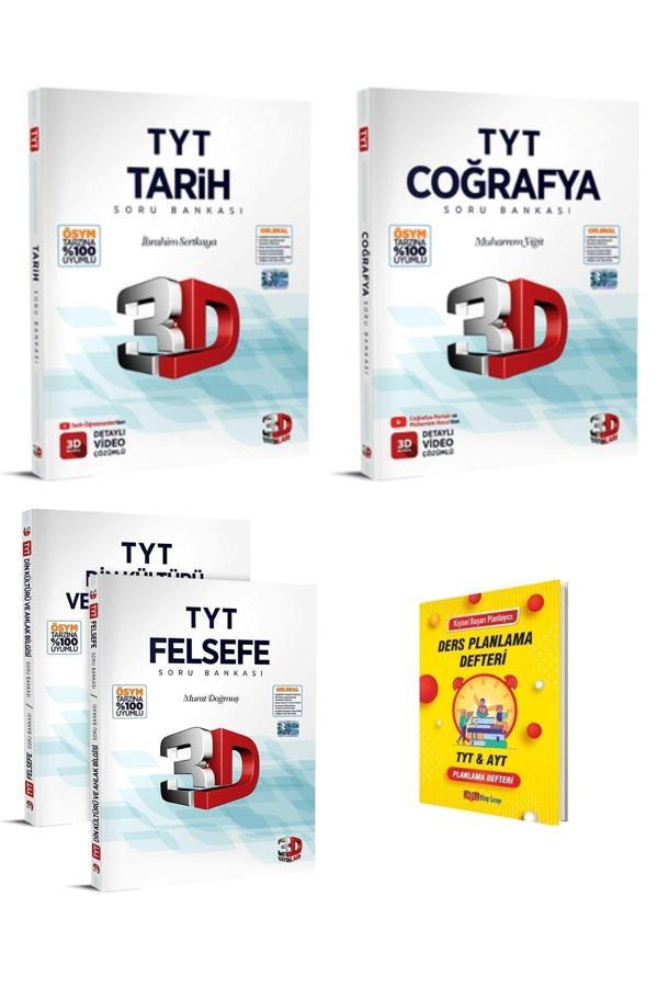 3D Yayınları Tyt Tarih Coğrafya Ve Felsefe-Din Soru Bankası 3Lü Set - 3D Yayınları - Image 1