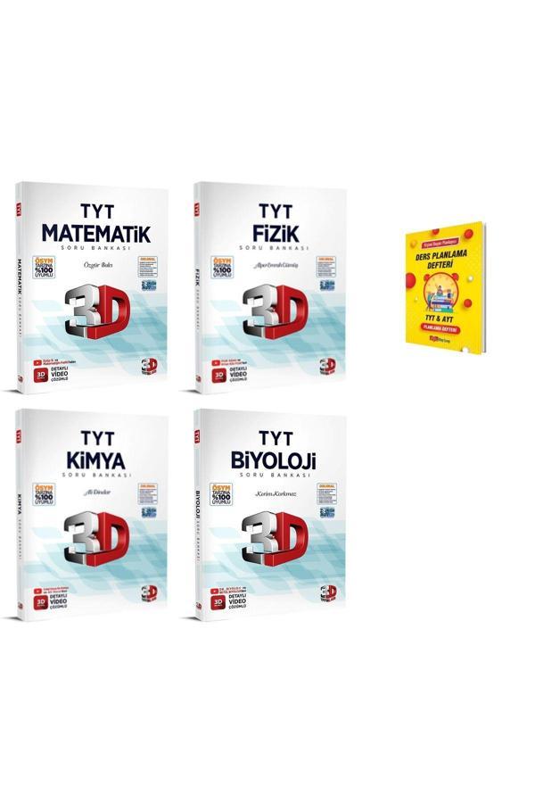 3D Yayınları Tyt Matematik Fizik Kimya Ve Biyoloji Soru Bankası 4Lü Set - 3D Yayınları - Image 1