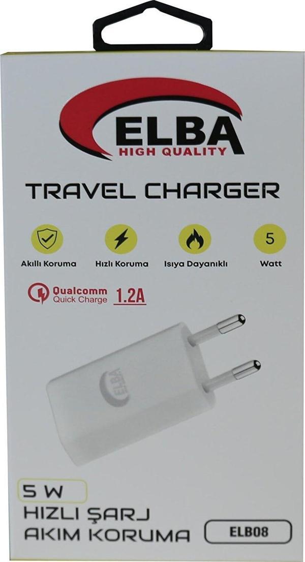 Elba Elb08 5W 1.2A Hızlı Şarj Akıllı Koruma Usb Ev Şarj Cihazı Kafası - Image 1