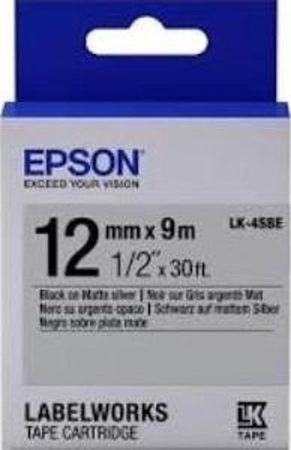 Epson Lk-4Tbn Cleart Siyah Üzeri Beyaz 12Mm X 9 Metre Etiket - Image 1