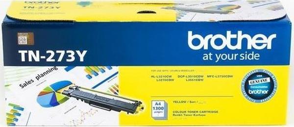 Brother Tn-273Y 1.300 Sayfa Kapasiteli Yellow Sarı Toner Hl-L3270Cdw Dcp-L3551Cdw Mfc-L3750Cdw - Image 1