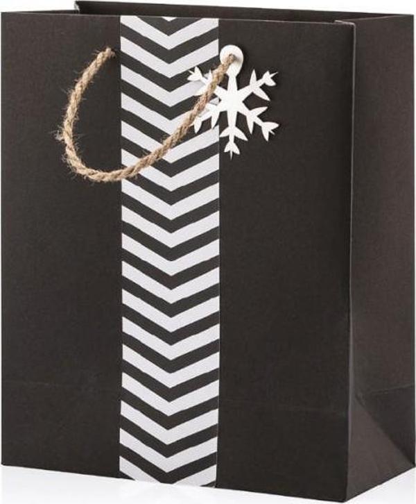 Gıpta B4 Bandy Siyah Karton Çanta (Hediye Çantası) 215X120X240 Mm (24 Lü Paket) BG2948 - Image 1