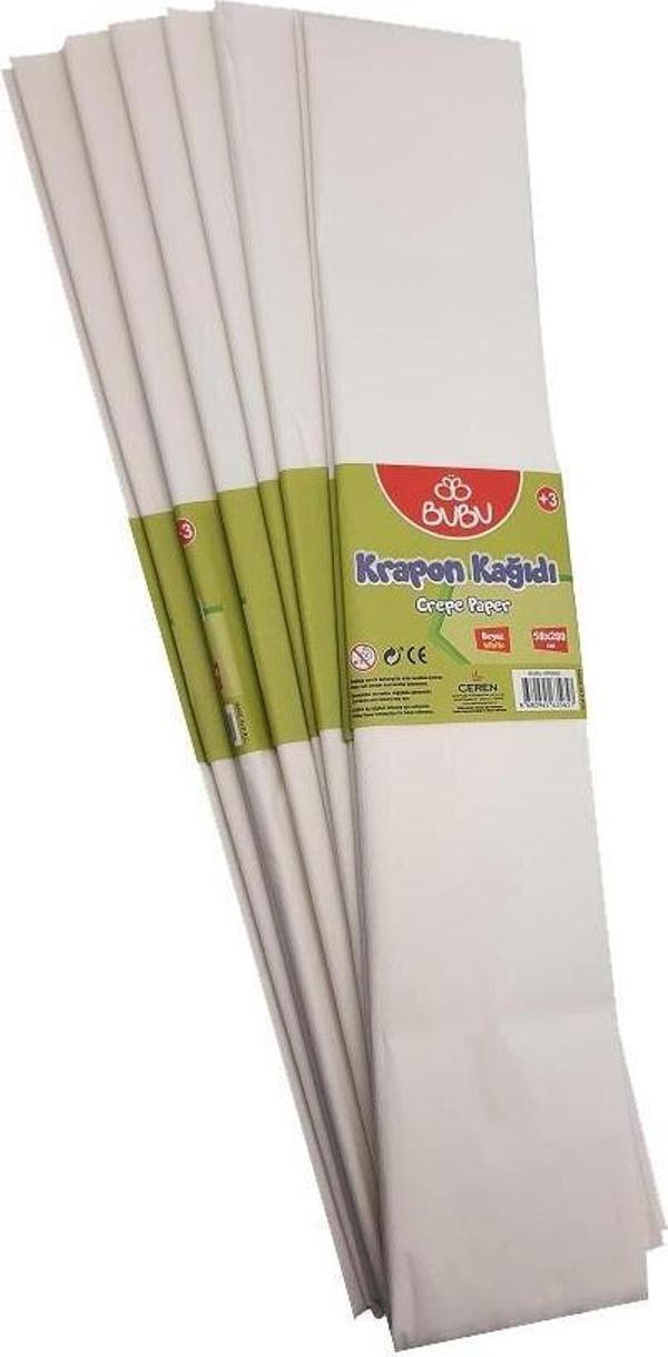 Bu-Bu Krapon Kağıdı 50Cm X 200Cm Beyaz BUBU-KR0005 (10 Lu Paket) - Image 1