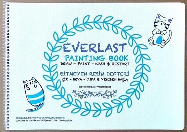 Gıpta Bitmeyen Resim Defteri Plastik Kapak Spiralli 25X35Cm 4 Yaprak Everlast 6184 - Image 1