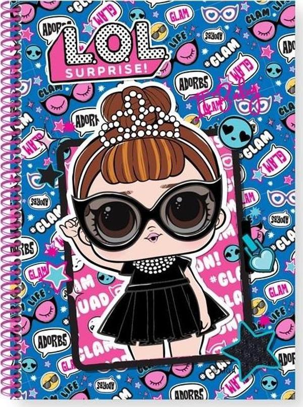 Keskin Color L.O.L. A5 80 Yaprak Çizgili Spiralli Karton Kapak Sürprizli Defter 60 Gram - Image 1