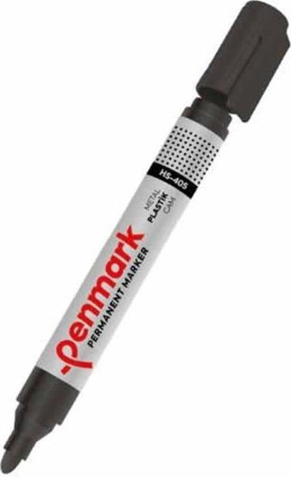 Penmark Permanent Marker Kalem Yuvarlak Uç Siyah Hs405-01 (12 Li Paket) - Image 1