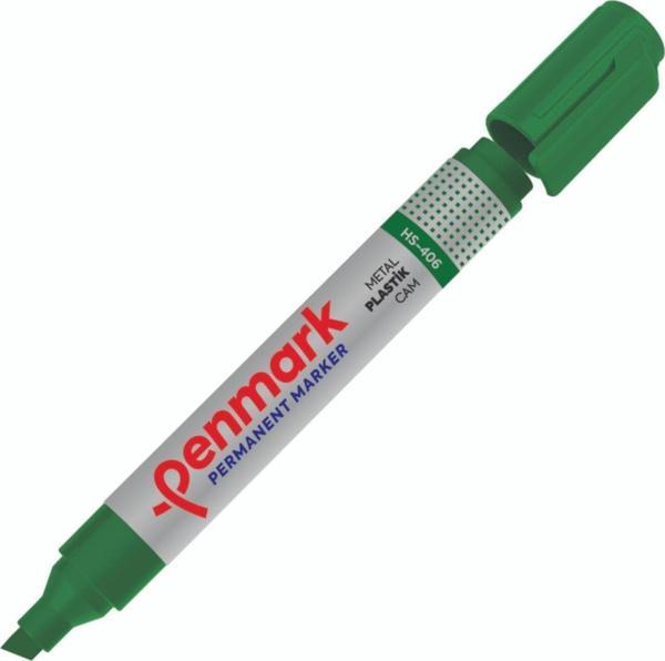 Penmark Permanent Markör Kalem Kesik Uç Yeşil Hs-406 (12 Li Paket) - Image 1