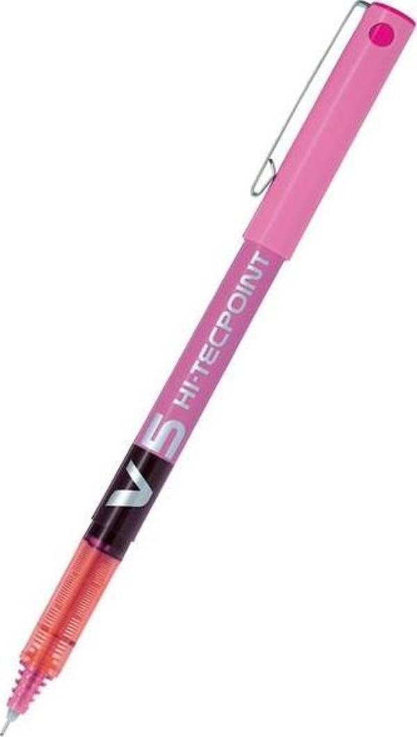 Pilot Roller Kalem V5 Grip Hi-Tecpoint İğne Uç 0.5 Mm Pembe Bxgpn-V5 (12 Li Paket) - Image 1