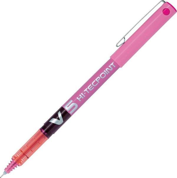 Pilot Roller Kalem V-5 Hi-Tecpoint İğne Uç 0.5 Mm Pembe BX-V5-P (12 Li Paket) - Image 1
