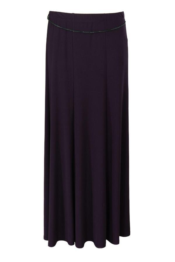 Oppland Kadın Anne Çan Etek Viskon Sandy Buzi Kumaş Busem Model Mevsimlik Beli Lastikli Ve Zincirli Mor 3XL - Image 1