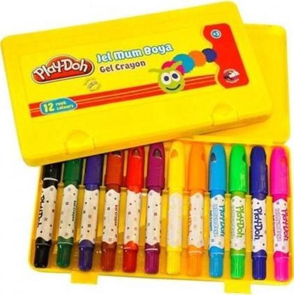 Play-Doh Jel Crayon Mum Boya 12 Renk Plastik Kutulu Cr014 - Image 1