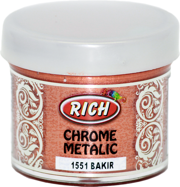 Rich Akrilik Boya Chrome Metalik 50 Cc Bakır 1551 - Image 1