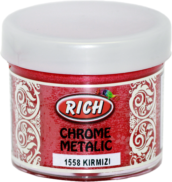 Rich Akrilik Boya Chrome Metalik 50 Cc Kırmızı 1558 - Image 1