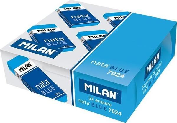 Milan Sınav Silgisi Nata Mavi Yumuşak Mavi (24 Lü Paket) 7024B - Image 1