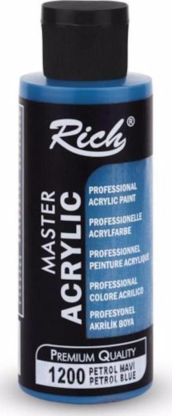 Rich Akrilik Boya Master 120 Cc Petrol Mavi 120-1200 - Image 1