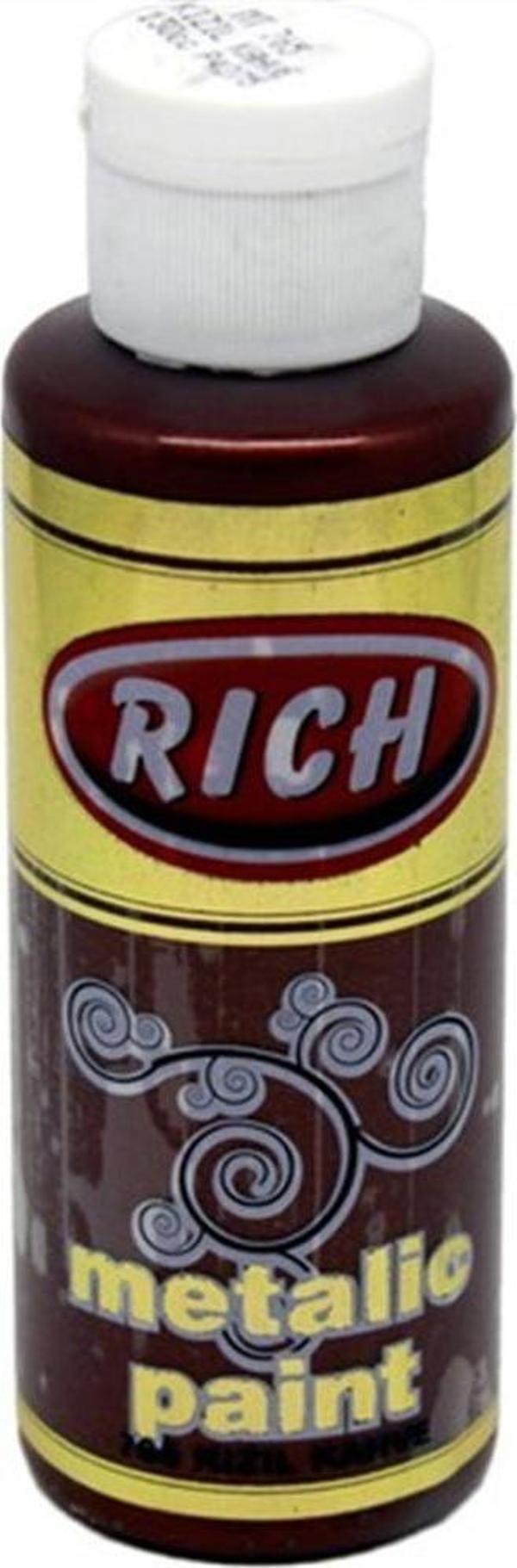 Rich Akrilik Boya Metalik 120 Cc Kızıl Kahve 0765 - Image 1