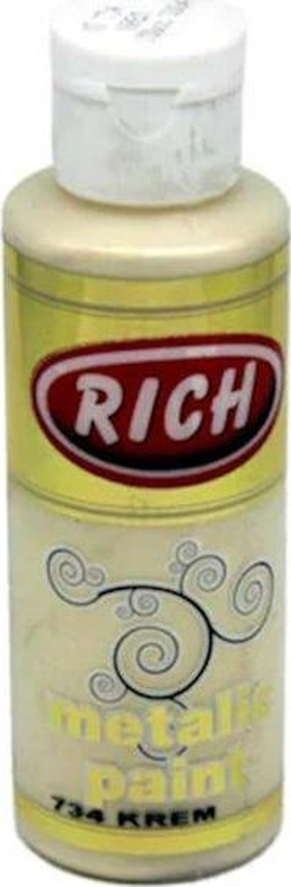 Rich Akrilik Boya Metalik 120 Cc Krem 120-0734 - Image 1