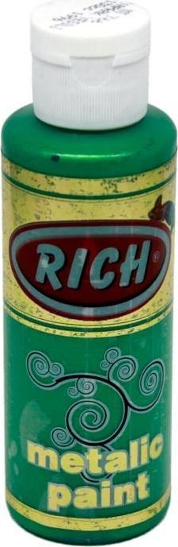 Rich Akrilik Boya Metalik 120 Cc Yaprak Yeşili 0766 - Image 1
