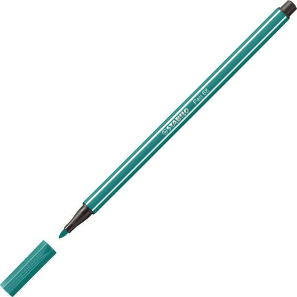 Stabilo Pen 68 Kalın Keçe Uçlu Boya Kalemi 1 Mm Turkuaz Yeşili 68/53 (10 Lu Paket) - Image 1