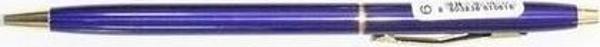 Steelpen 610 Global Slim İnce Çevirmeli Tükenmez Kalem 1.0 Mm (Metal) Krom Mavi - Image 1
