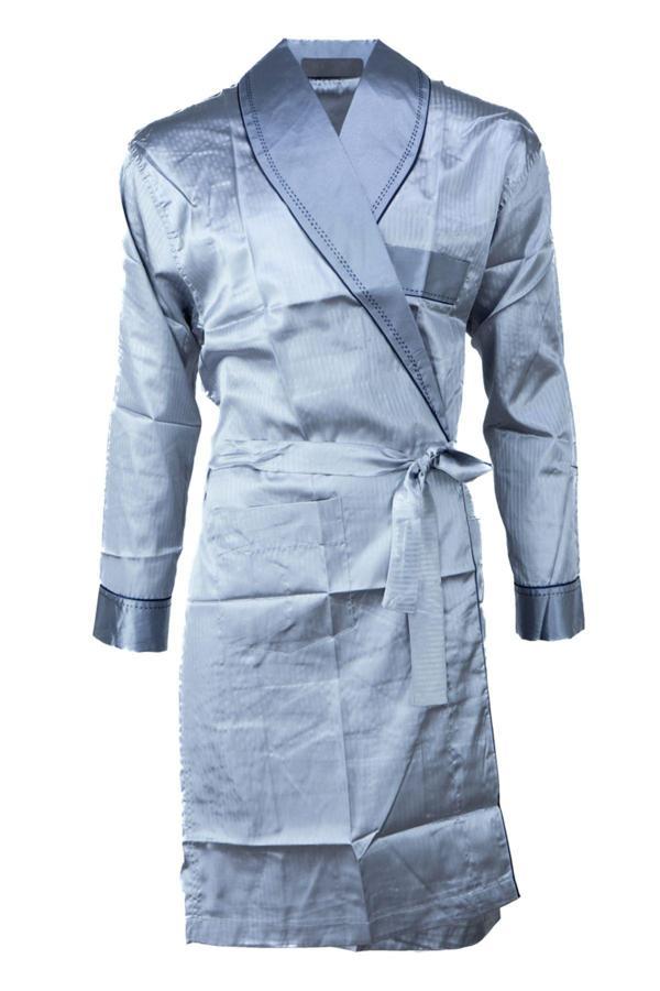 Oppland Erkek Şık Klasik Model Röpteşambır Premium Poplin Kumaş Varesa Model Cepli Rob Beli Kuşaklı Gri M - Image 1