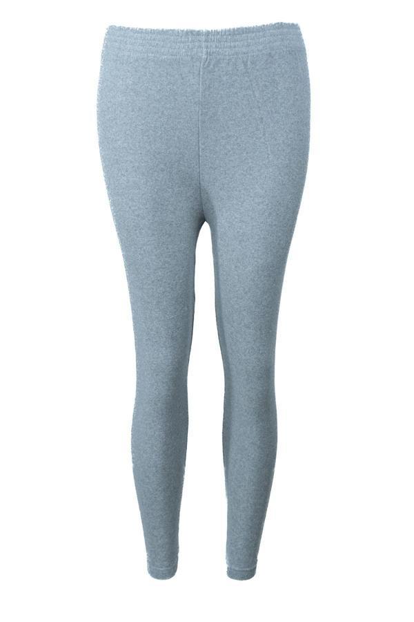 Oppland Kadın Kışlık İçik Pijama Pamuklu Kalın İçi Miflonlu Düz Renk Kırçıllı Paçası Lastikli Rahat Gri Standart - Image 1