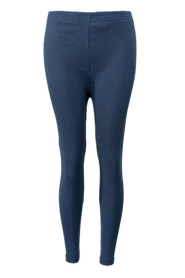 Oppland Kadın Kışlık İçik Pijama Pamuklu Kalın İçi Miflonlu Düz Renk Kırçıllı Paçası Lastikli Rahat Lacivert Standart - Image 1