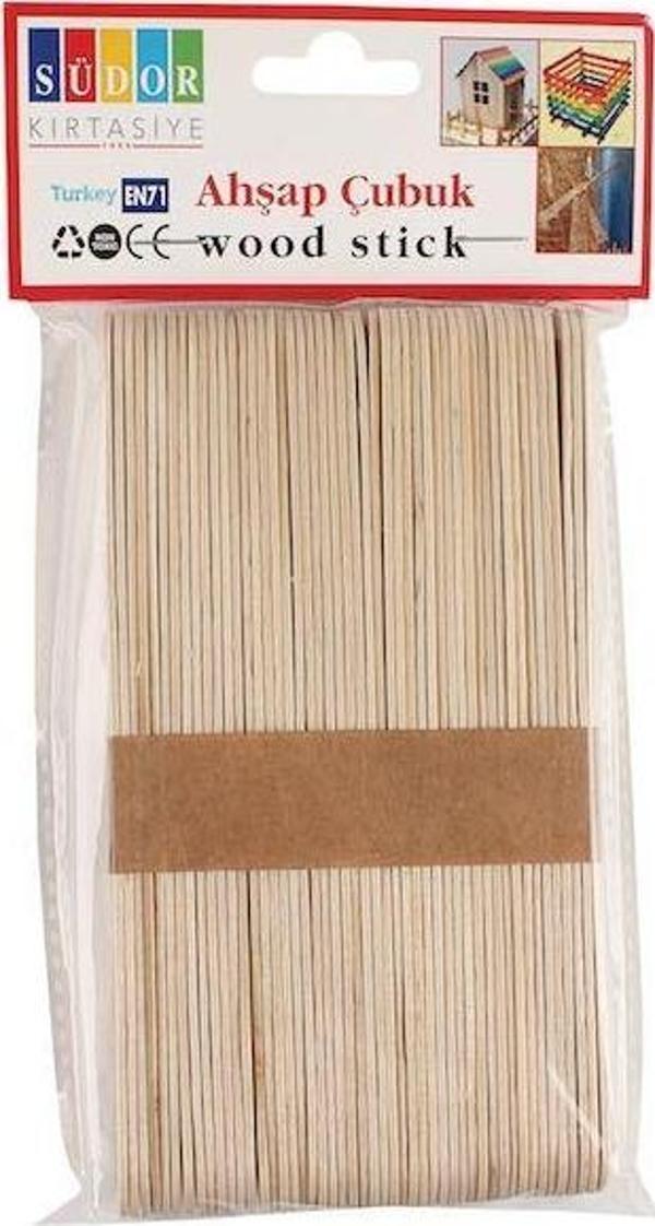 Südor Ahşap Çubuk Büyük Dondurma Çubuğu 50 Li Bs70 (10 Paket) - Image 1