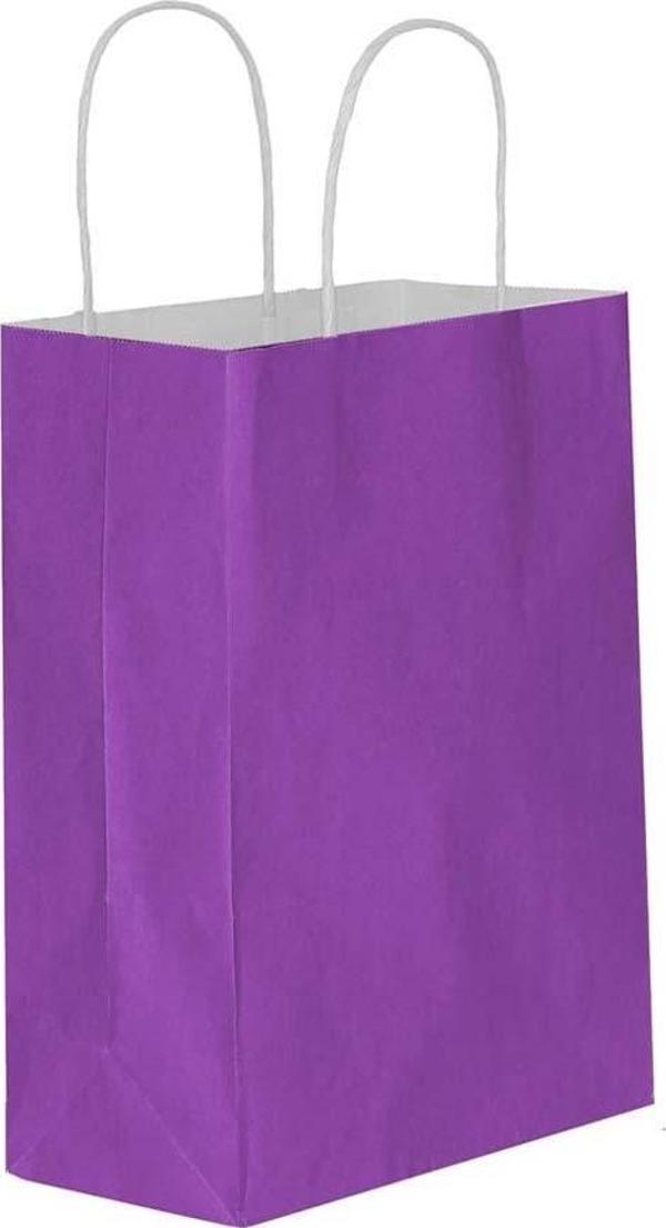 Umur Karton Çanta (Hediye Çantası) 12X25X30Cm Açık Mor 90 Gram Kraft 30015700 (25 Li Paket) - Image 1