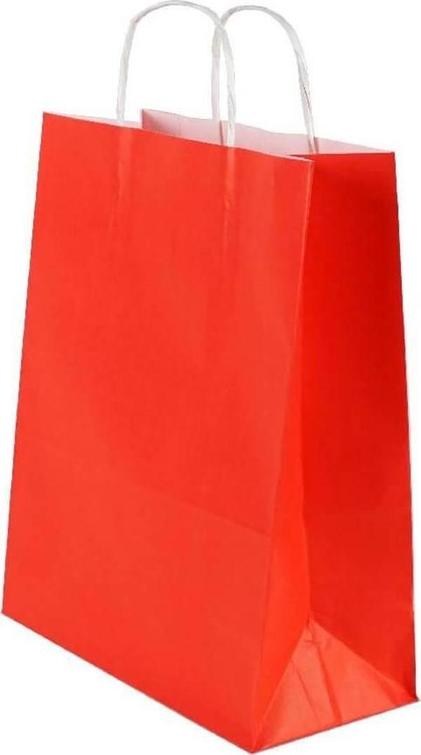 Umur Karton Çanta (Hediye Çantası) 12X25X30Cm Kırmızı Kuşe 30022909 (25 Li Paket) - Image 1