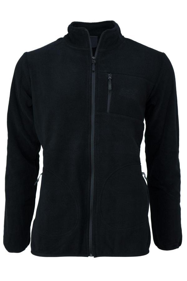 Oppland Erkek Kışlık Polar Sweatshirt Hırka Önü Ve Cepleri Fermuarlı Hakim Yaka Tamkalıp Antipilling Siyah S - Image 1