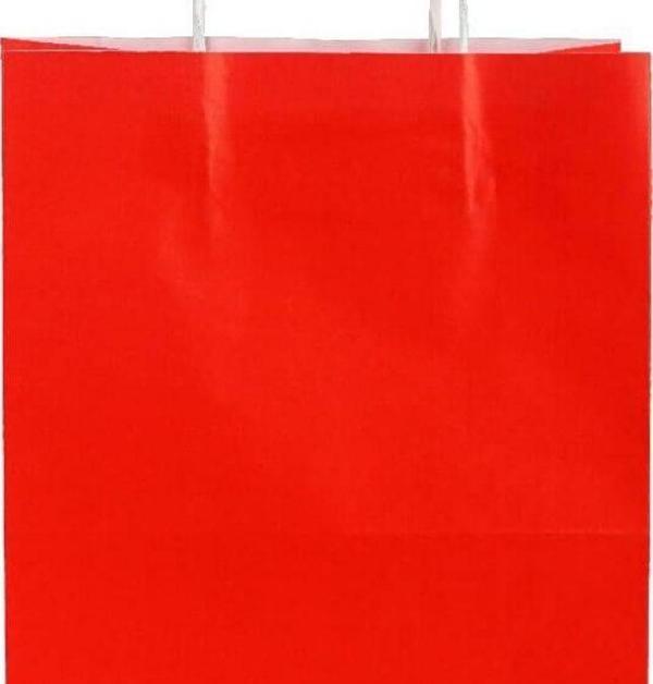 Umur Karton Hediye Çantası 12X32X40Cm Kırmızı Kuşe 90 Gram 30022913  (25 Li Paket) - Image 1