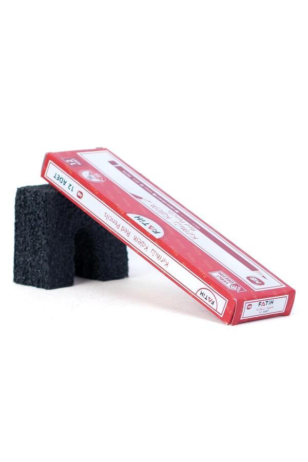 Oppland Kırtasiye Fatih Mercanlı Kurşun Kalem Hb Yumuşak Uçlu Ergonomik Tasarım Dayanıklı 12'Li Set Kırmızı  - Image 1