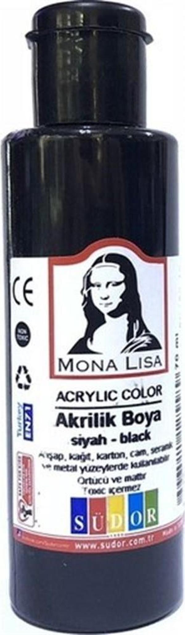 Südor Monalisa Akrilik Boya 125 Ml Siyah 701 (6 Lı Paket) - Image 1