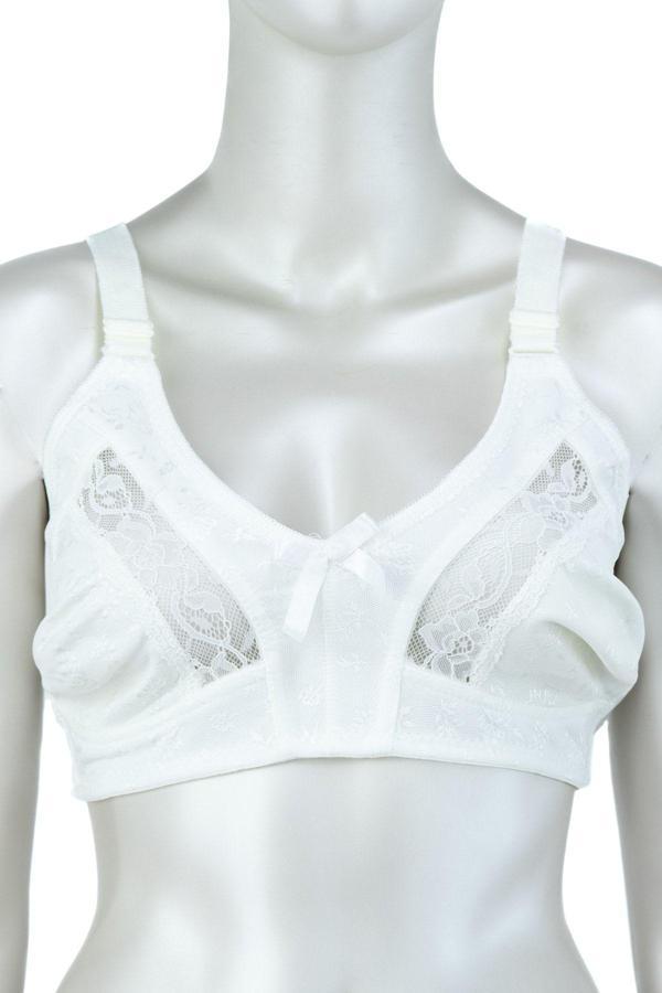 Oppland Kadın Mevsimlik Üç Kademeli Kopçeli Numaralı Viyonklu Dantelli Biyeli Rahat Kalıp Sütyen Beyaz 95 - Image 1