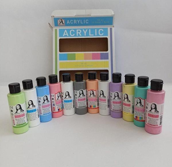 Südor Monalisa Akrilik Boya 12X70 Ml Karışık Set (Chalk) SD150-X16 - Image 1