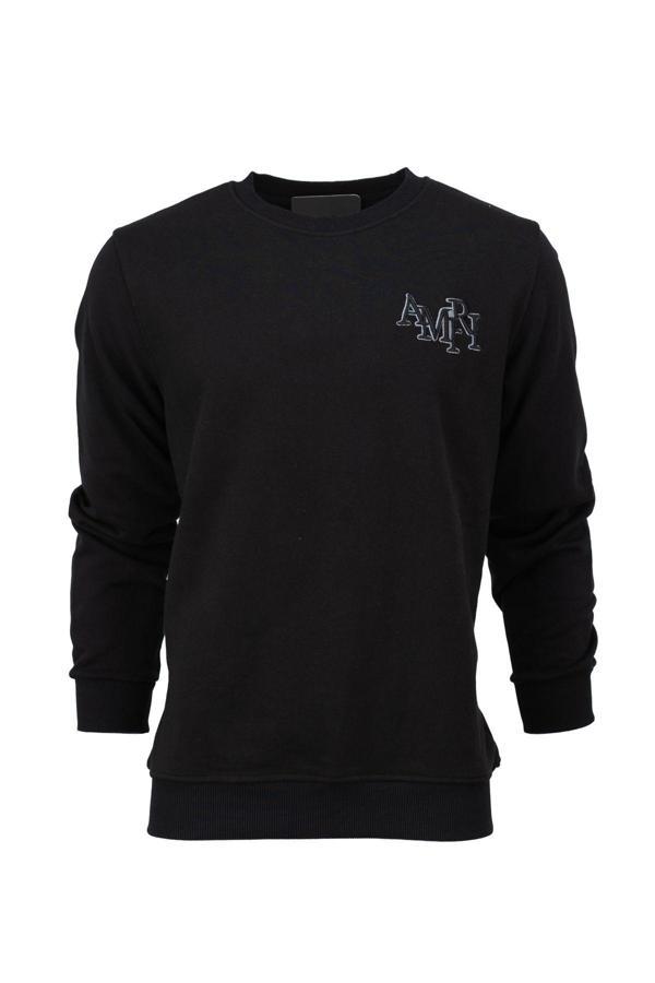 Oppland Erkek Mevsimlik Amr Premium Pamuklu Kumaş İki İplik Sweatshirt İkonik Model Regular Fit Siyah L - Image 1