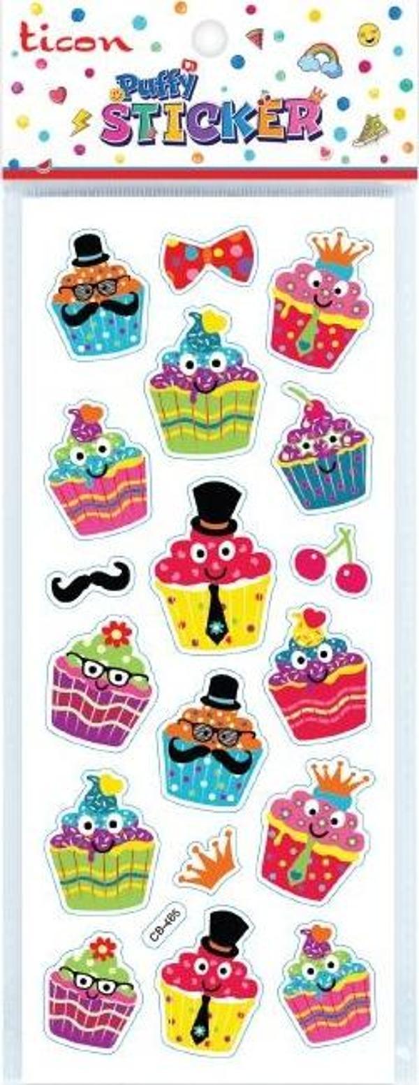 Ticon Puffy Sticker Pasta Tps-009/11 348930 (20 Li Paket) - Image 1