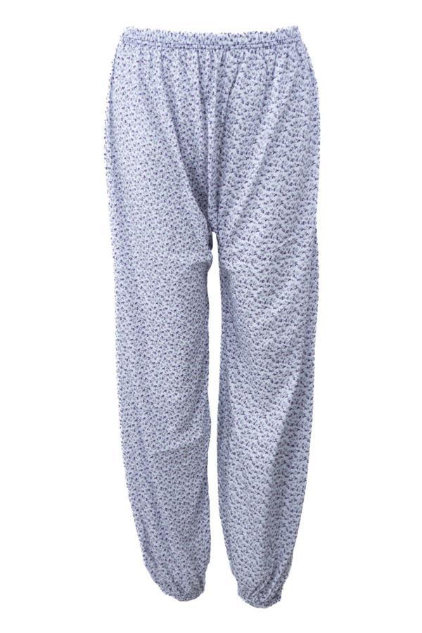 Oppland Kadın Yazlık Içlik Anne Pijama Altı Battal Beden Lastikli Paça %100 Pamuk Çiçek Desenliklasik Mor 2XL - Image 1