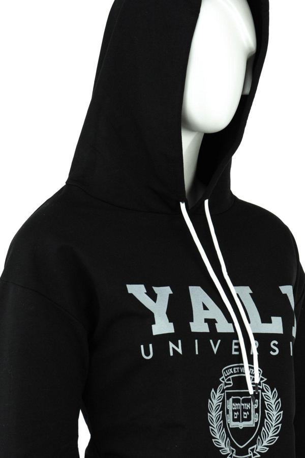 Oppland Kadın Moda Desenli Sportif Rahat Kesim Uzun Kollu Kapüşonlu Sweatshirt Siyah L - Image 1