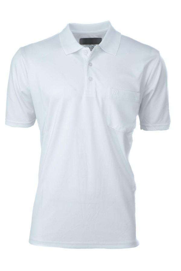 Oppland Erkek Pamuklu Merserize Kumaş T-Shirt Düğmeli Polo Yaka Cepli Kısa Kol Şık Desenli Tam Kalıp Beyaz M - Image 1