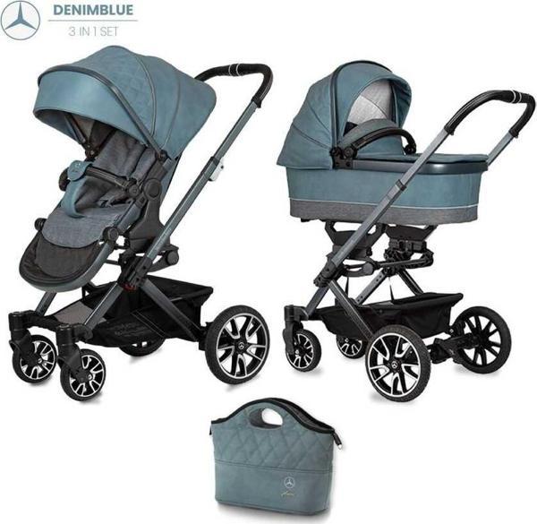 Mercedes Benz Avantgarde Denimblue Bebek Arabası Full Set - Image 1