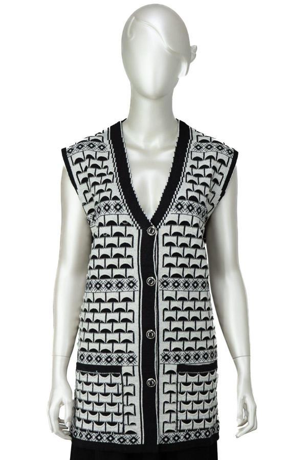 Oppland Kadın Kışlık Anne Yelek Pamuklu Triko Örme Şirin Simli Önden Düğmeli Çift Cepli Rahat Kesim Bej 2XL - Image 1