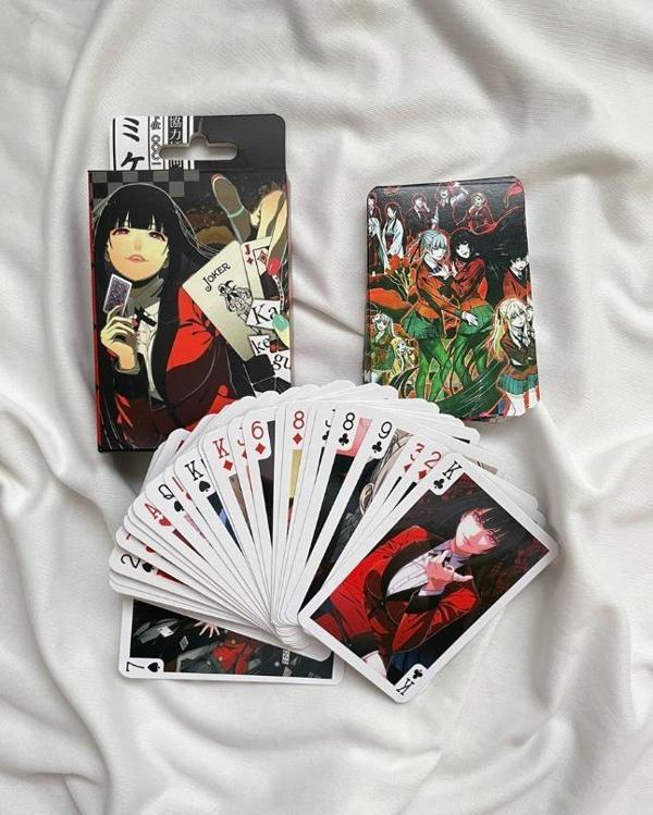 İskambil Kağıdı Anime Kakegurui Poker Oyun Kartı 54 Adet İskambil Destesi   - Image 1