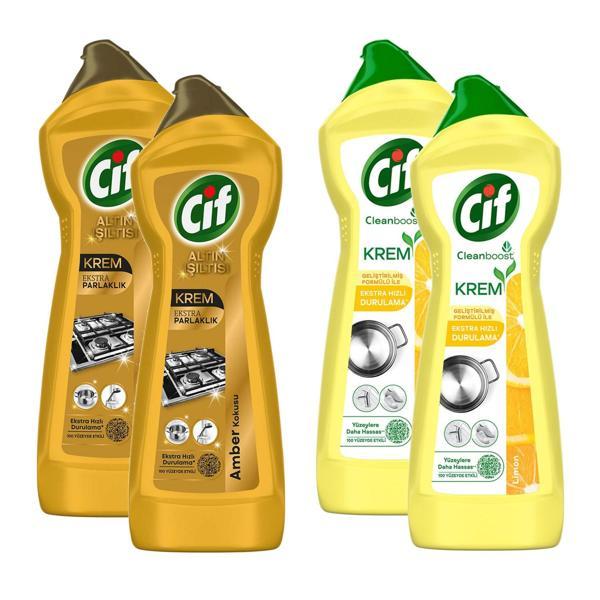 Cif Krem 750 ml Gold ve Limonlu 4 lü Karma Paket - Image 1