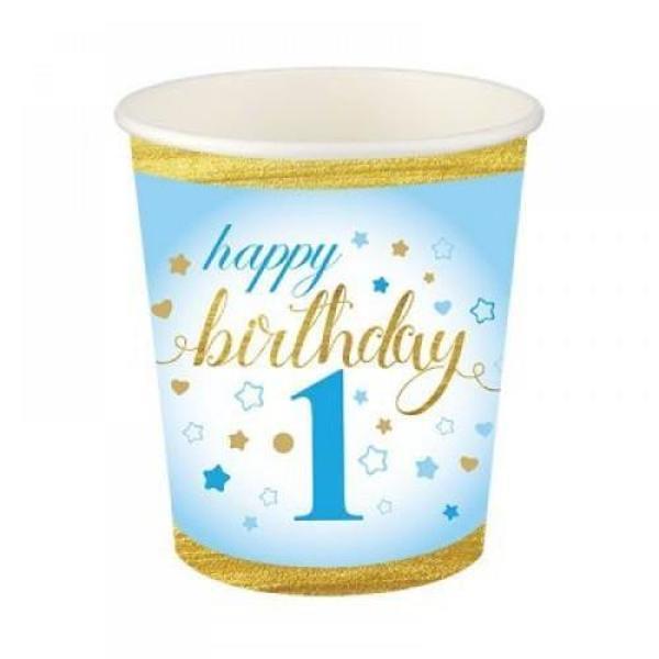 Rengarenk Balonlu Karton Bardak 200cc-8oz 8li - Image 1