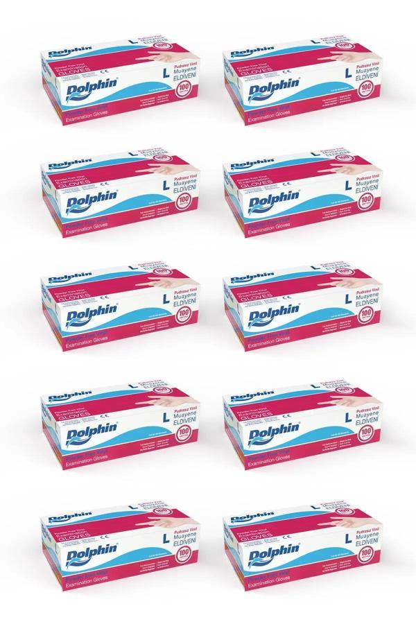 Dolphin Pudrasız Lateks Muayene Eldiveni S Beden 100 Adet X 10 Paket - Mdr - Image 1