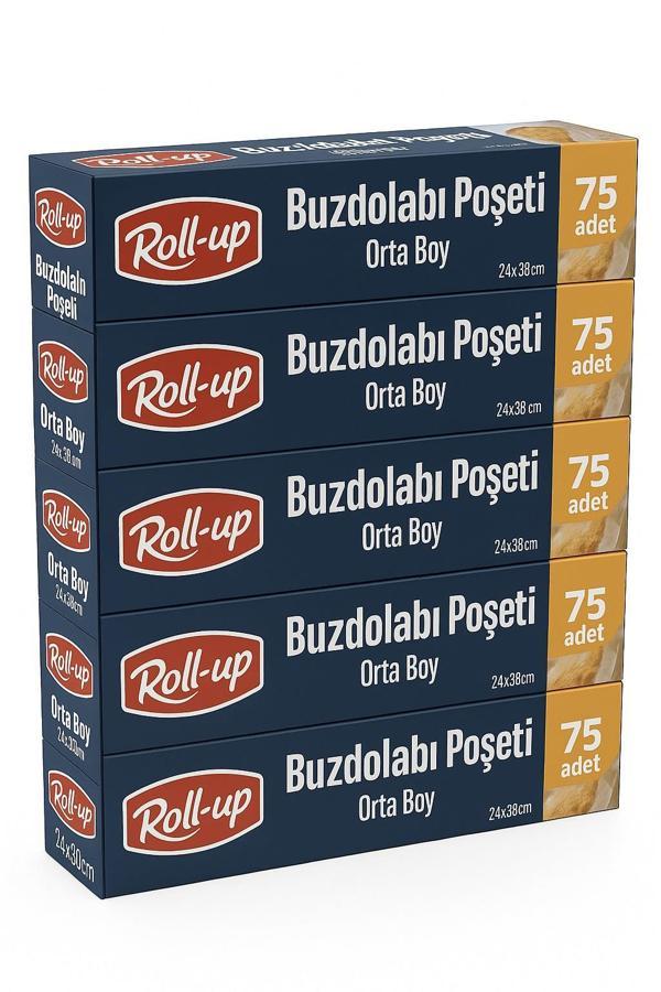 Roll-up Buzdolabı Poşeti Orta Boy 24x38cm 75 Adet X 5 Paket - Image 1